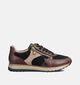 Rieker Bruine Rits-Veterschoenen voor dames (360483) - geschikt voor steunzolen