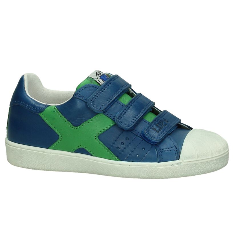 Little David Donker Blauwe Velcroschoenen, , pdp