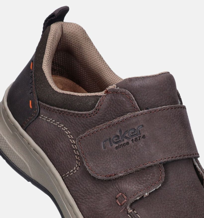 Rieker Bruine Velcroschoenen voor heren (347482) - geschikt voor steunzolen
