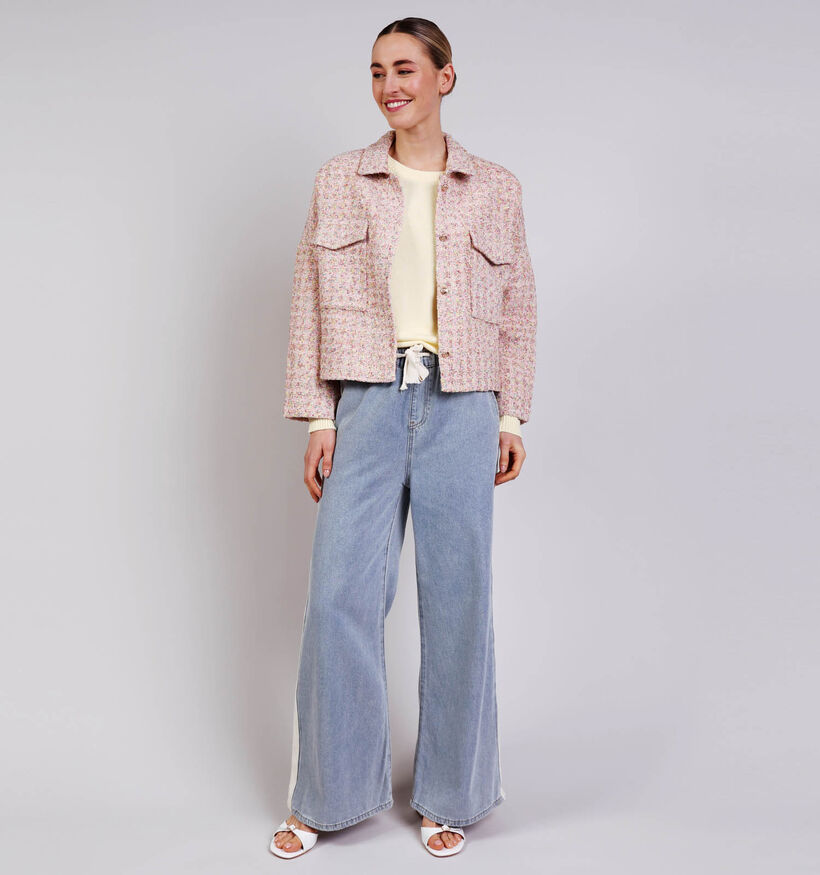 Rue Mazarine Lylou Manteau court en Rose pour femmes (374125)