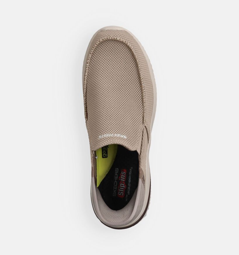 Skechers Delson 3.0 Cabrino Slip-ons en Taupe pour hommes (371048) - pour semelles orthop&eacute;diques