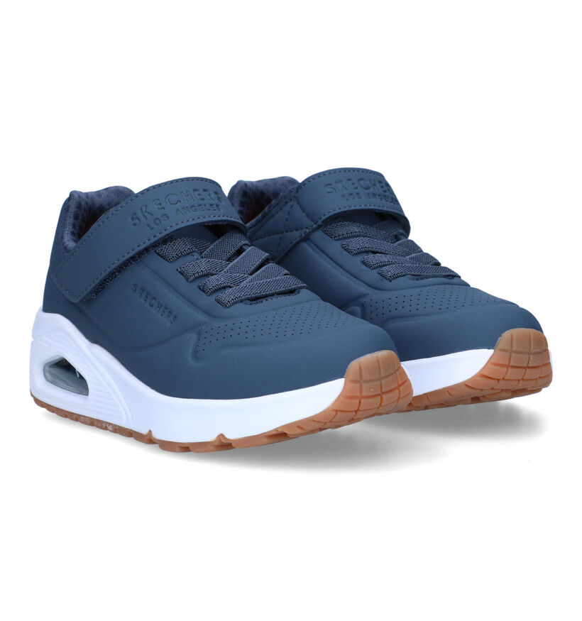 Skechers Uno Stand On Air Baskets en Bleu pour garçons (319559) - pour semelles orthopédiques