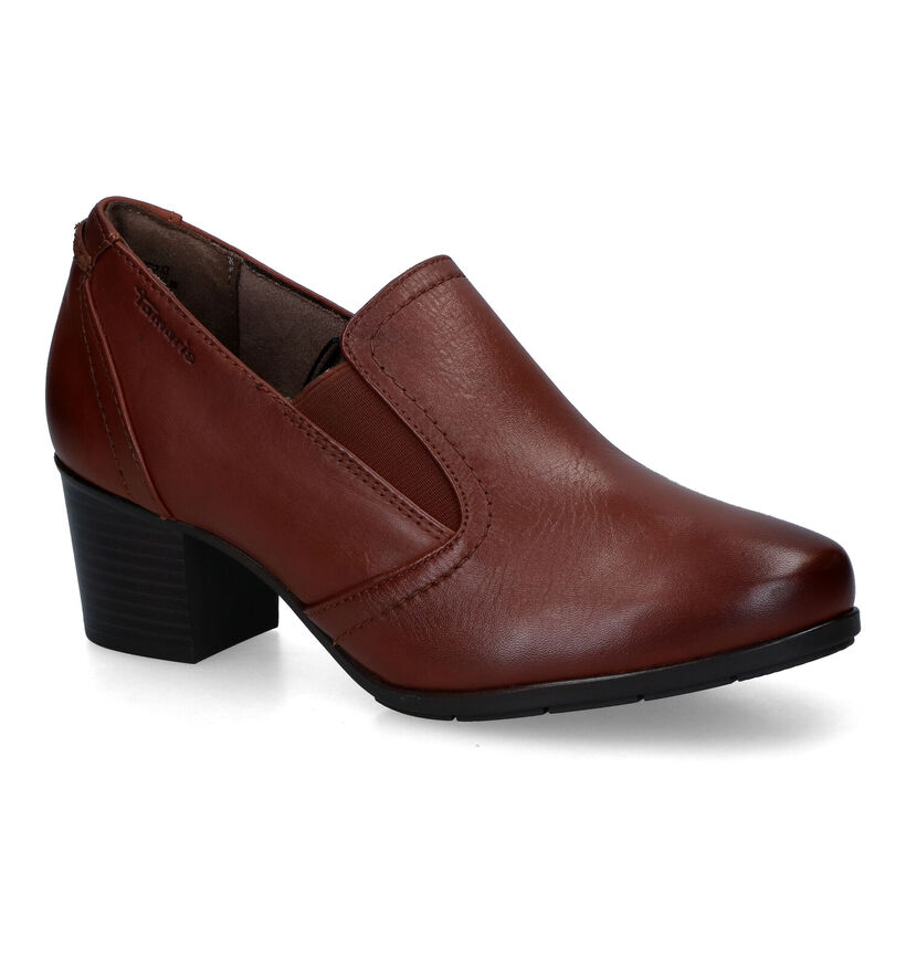 Tamaris Comfort cognac Enkelpumps in leer (317968)