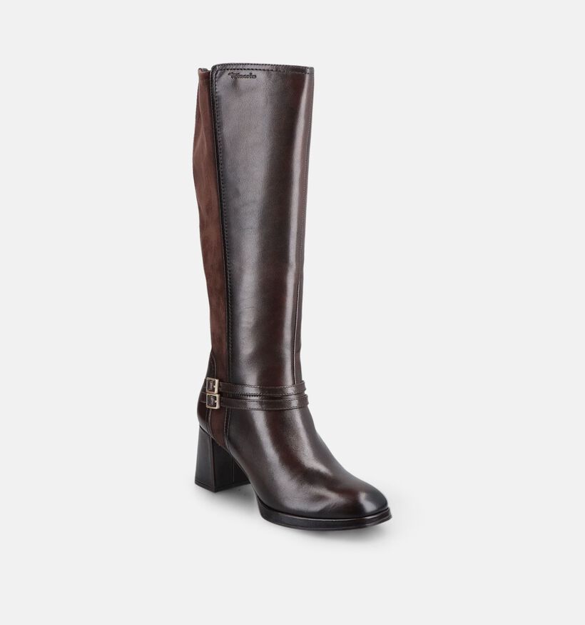 Tamaris Comfort Donkerbruine Lange Laarzen voor dames (378822) - geschikt voor steunzolen