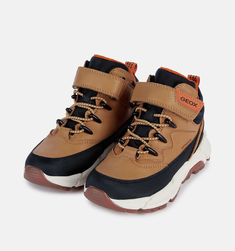 Geox Flexyper Plus Bottines en Marron pour filles, gar&ccedil;ons (377748) - pour semelles orthop&eacute;diques