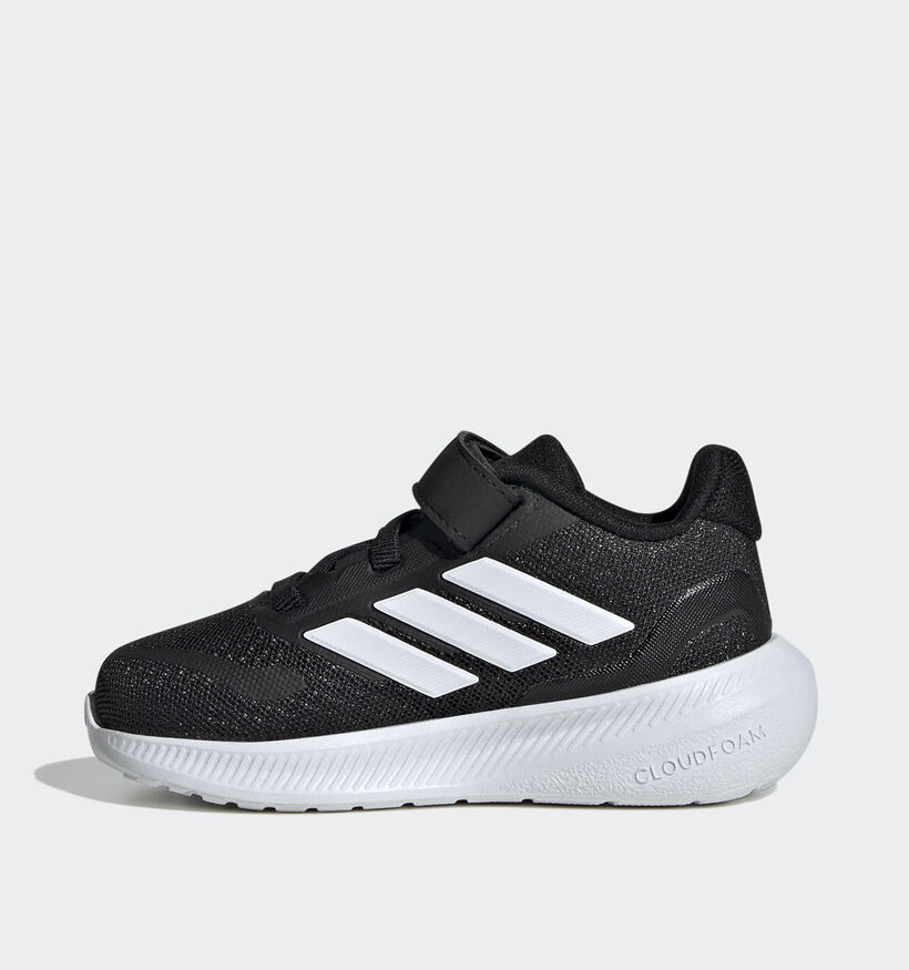 adidas Runfalcon 5 Baskets basses en Noir pour gar&ccedil;ons (372744) - pour semelles orthop&eacute;diques