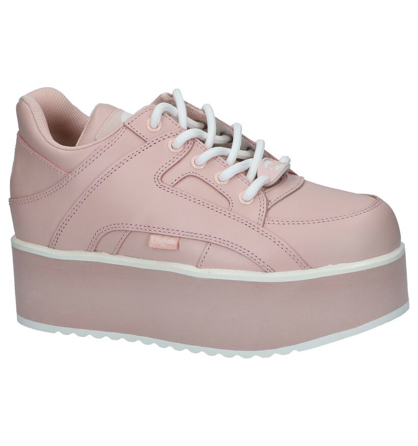 Buffalo London Witte Sneakers in leer (240567)