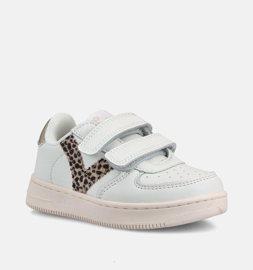 Victoria Witte/Leopard Sneakers voor meisjes (370998)
