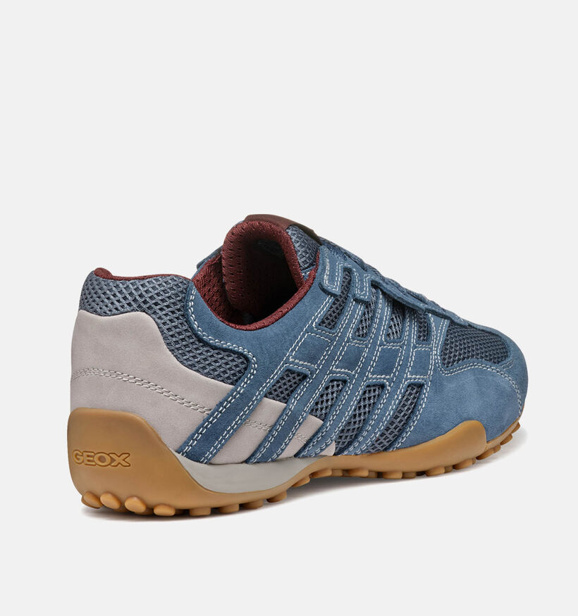 Geox Snake Original Baskets en Bleu pour hommes (368004) - pour semelles orthop&eacute;diques