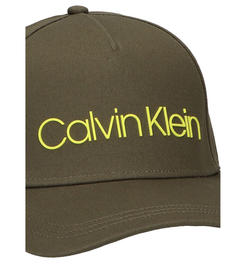 Kaki Pet Calvin Klein Sliver Contrast Trucker Cap (257291)