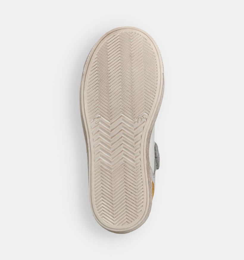 STONES and BONES Gober Witte/Blauwe Sneakers voor jongens (369603) - geschikt voor steunzolen