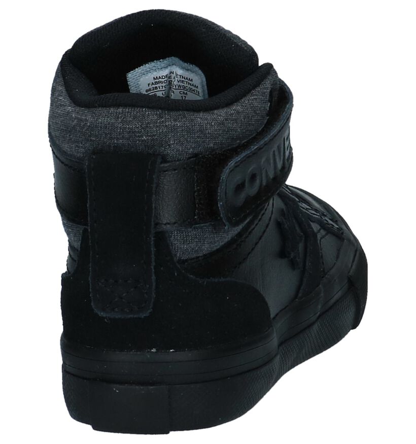 Converse Pro Blaze Strap HI Baskets en Noir pour garçons (293598) - pour semelles orthopédiques