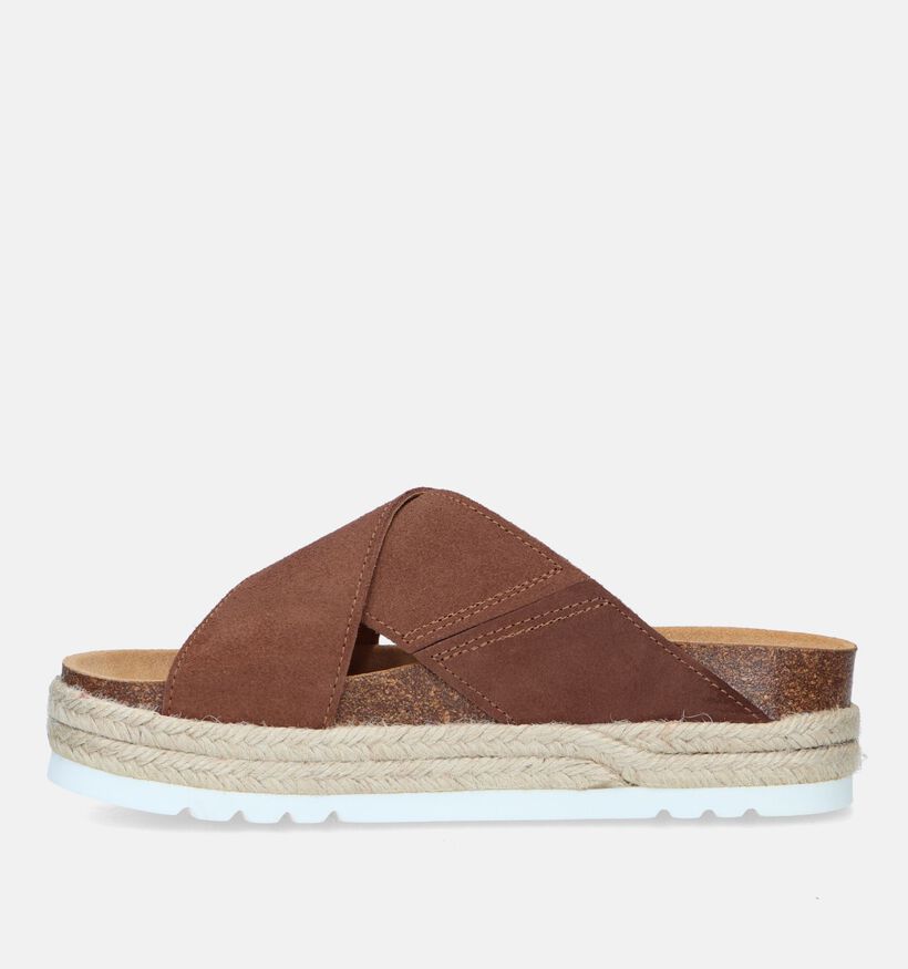 Scholl Malinda Cross Bruine Slippers voor dames (336738)