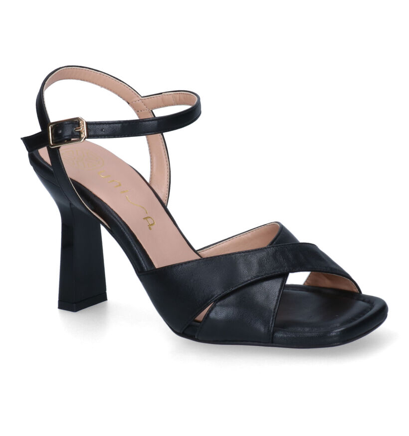Unisa Solce Sandales en Noir en cuir (309707)
