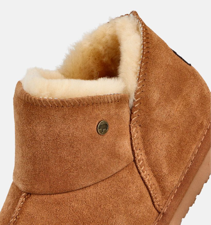 Warmbat Willow Pantoufles fermées en Cognac pour femmes (362527)