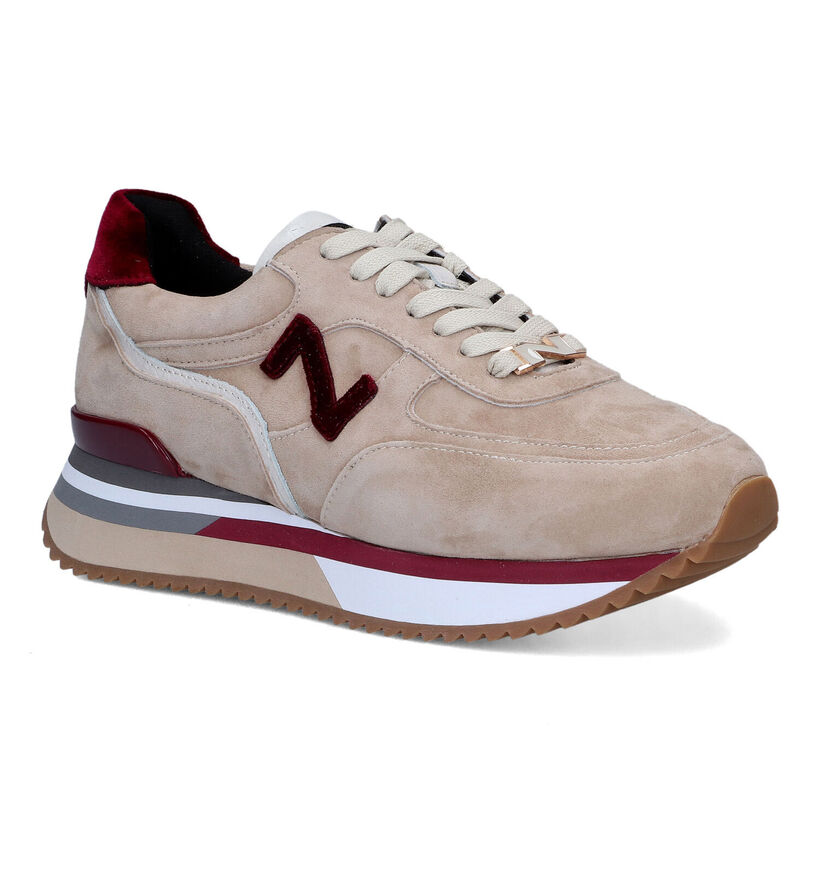 Nathan-Baume Beige Sneakers voor dames (315961) - geschikt voor steunzolen