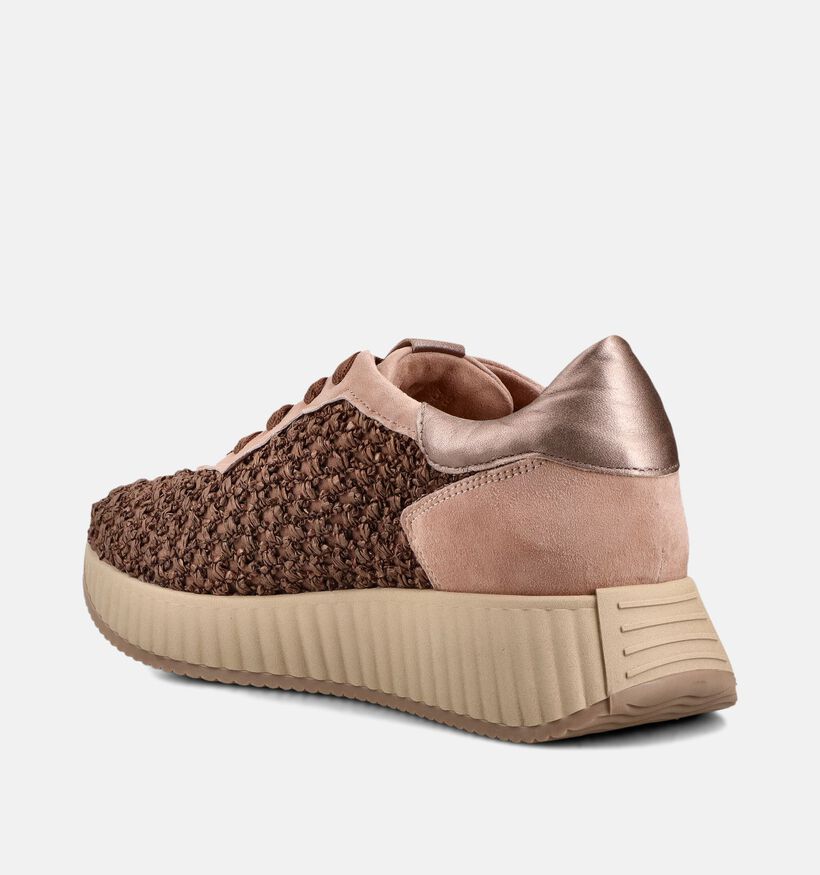 Softwaves Crochet Bruine Sneakers voor dames (373379) - geschikt voor steunzolen