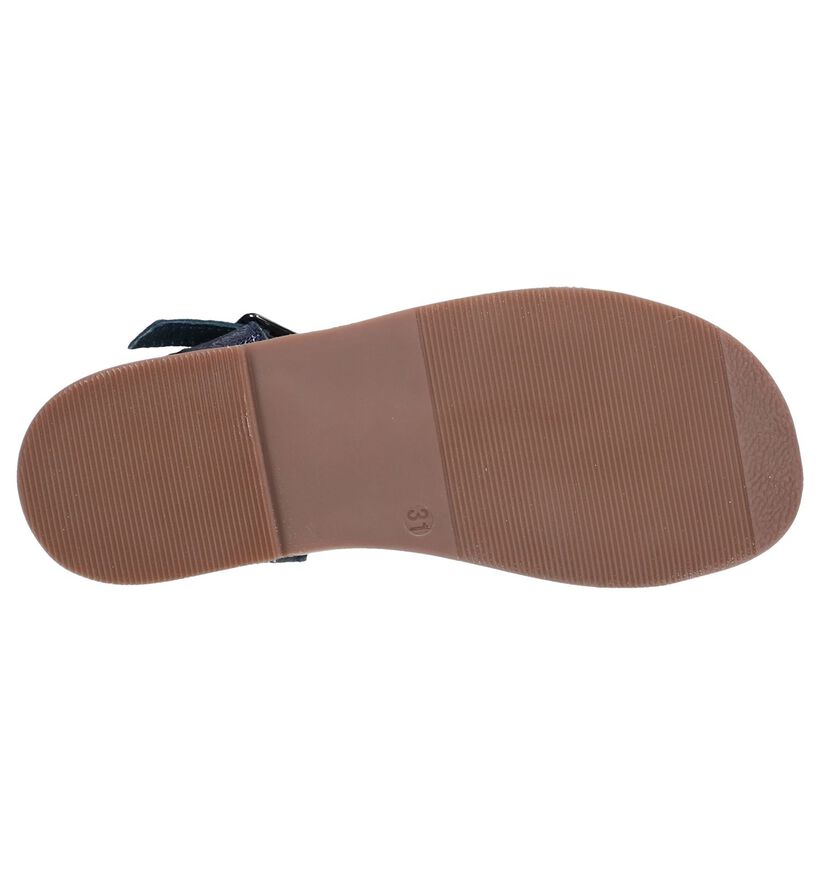 Donkerblauwe Sandalen Milo & Mila in leer (241278)