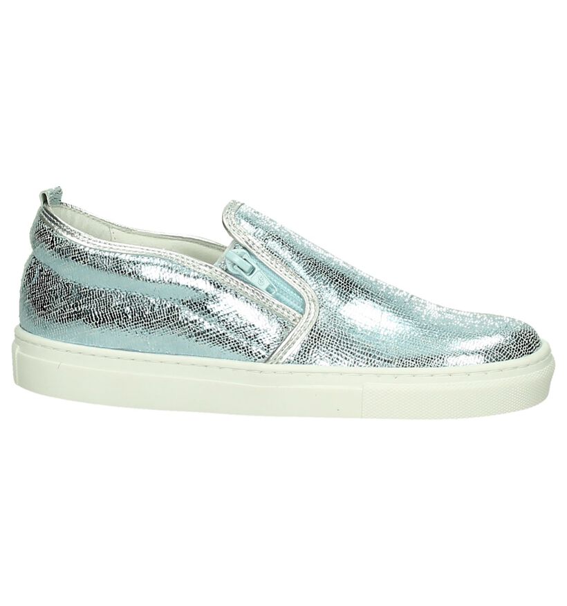 Hampton Bays Chaussures slip-on en Argent en cuir (192249)