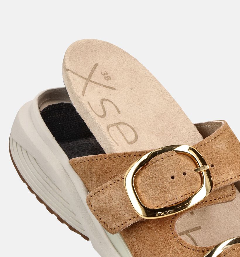 Xsensible Mykonos Nu-pieds en Marron pour femmes (373023) - pour semelles orthop&eacute;diques