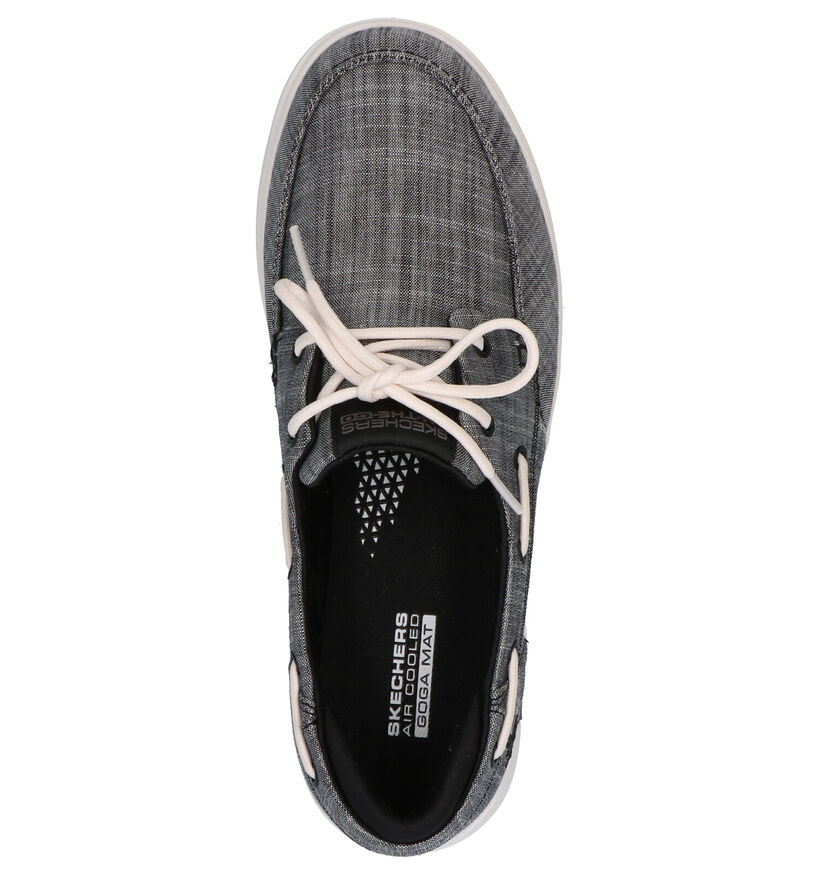 Skechers Chaussures bateau en Beige clair en textile (272740)