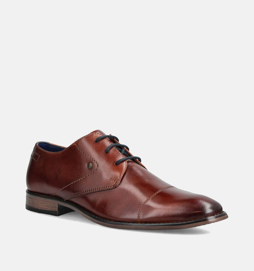 Bugatti Rinaldo Chaussures classiques en Cognac pour hommes (359773)