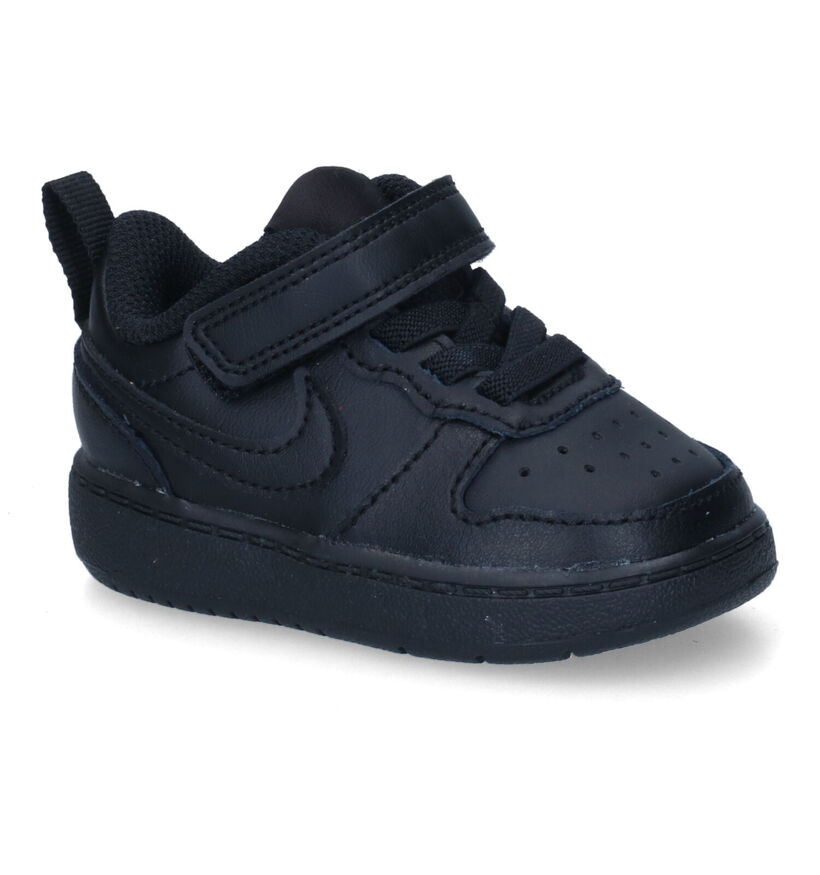 Nike Court Borough Baskets en Noir pour garçons, filles (302142)