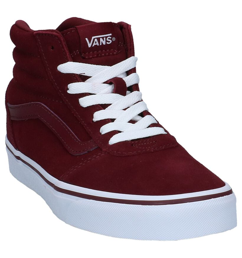 Vans Ward Hi Zwarte Sneakers in leer (277706)