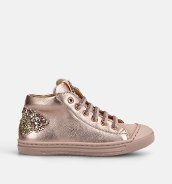 STONES and BONES Mid Boots Cognac/Roze