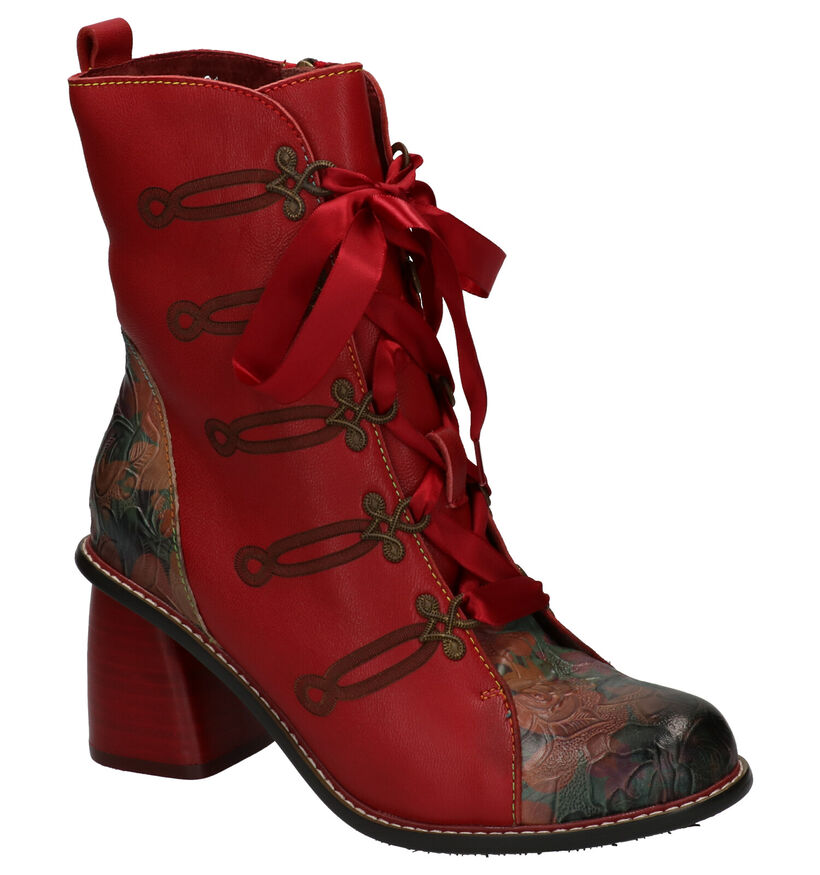 Laura Vita Bottes en Rouge en cuir (261497)