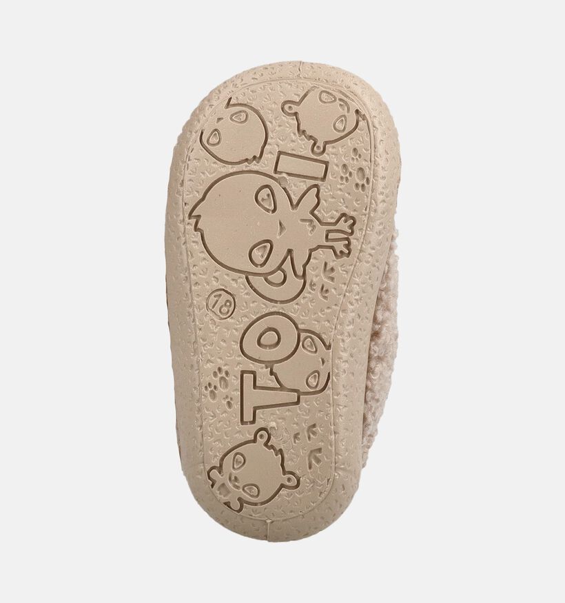 Milo & Mila Xadage Beige Babypantoffels voor meisjes, jongens (381101) - geschikt voor steunzolen