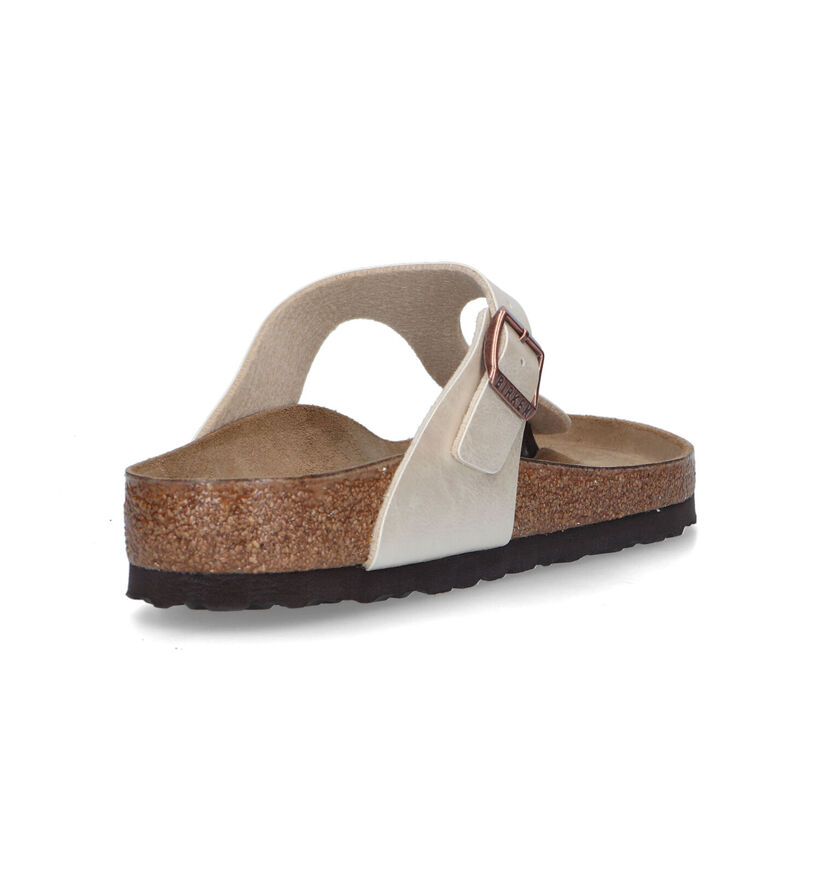 Birkenstock Gizeh Birko-Flor Zwarte Teenslippers voor dames (338058)