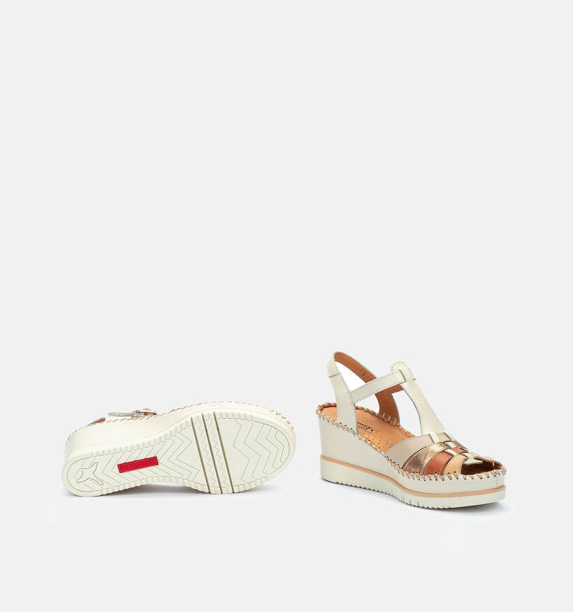 Pikolinos Aguadulce Ecru Sandalen met sleehak voor dames (354683)