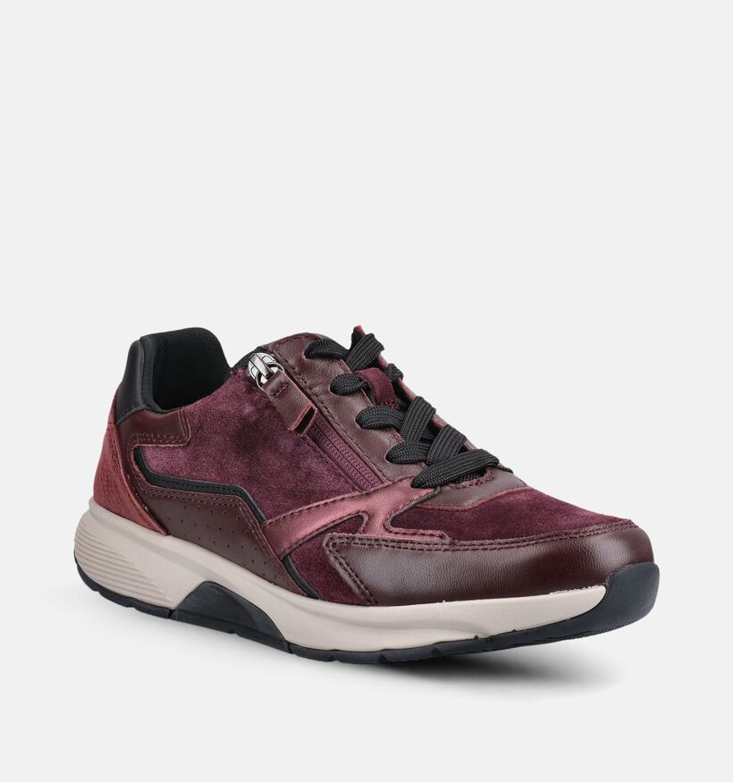 Gabor Bordeaux Sneakers voor dames (376940) - geschikt voor steunzolen