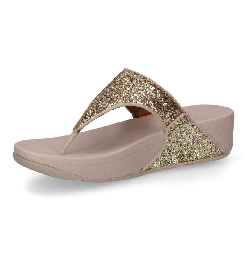 FitFlop Lulu Tongs en Argent en textile (286104)