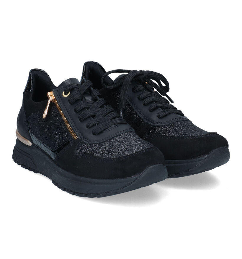 Rieker Zwarte Sneakers voor dames (312355) - geschikt voor steunzolen