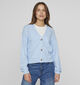 Vila Ril Cardigan avec boutons en Bleu pour femmes (351757)
