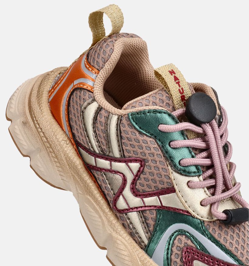 Naturino Wave Baskets basses en Brun/Multi pour filles (380169) - pour semelles orthop&eacute;diques