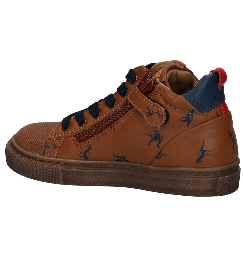 Stones and Bones Trust Blauwe Bottines met dino's voor jongens (313831) - geschikt voor steunzolen