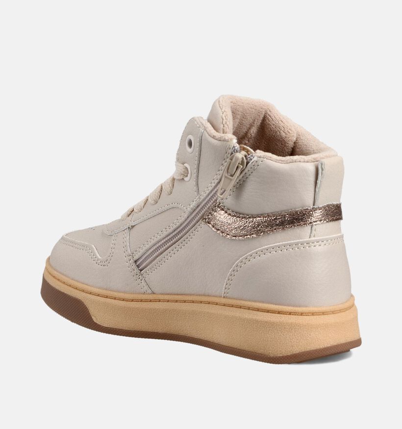 Milo & Mila Beige veterboots voor meisjes (362925) - geschikt voor steunzolen