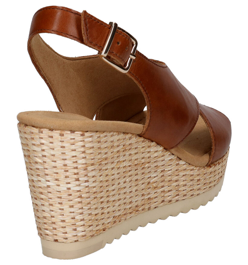 Gabor Cognac Sandalen in leer (271725)