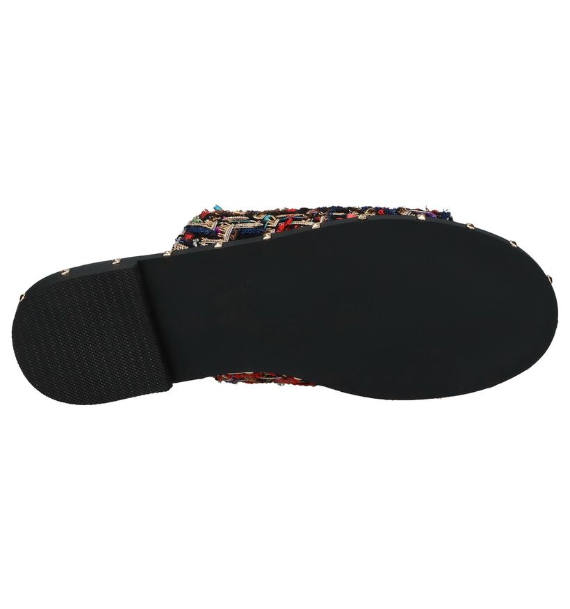 Vanessa Wu Multicolor Slippers met Studs, , pdp