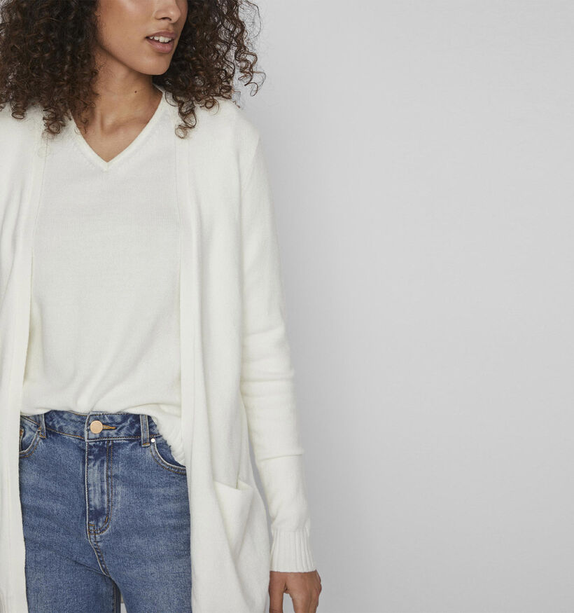 Vila Ril Cardigan en Blanc pour femmes (335428)