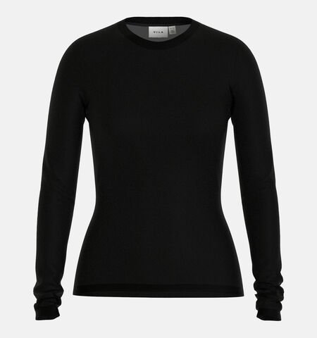 Vila T-shirts Zwart/Beige