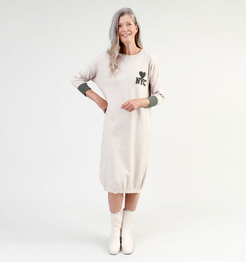 Dolce C. Robe pull en Beige pour femmes (340584)