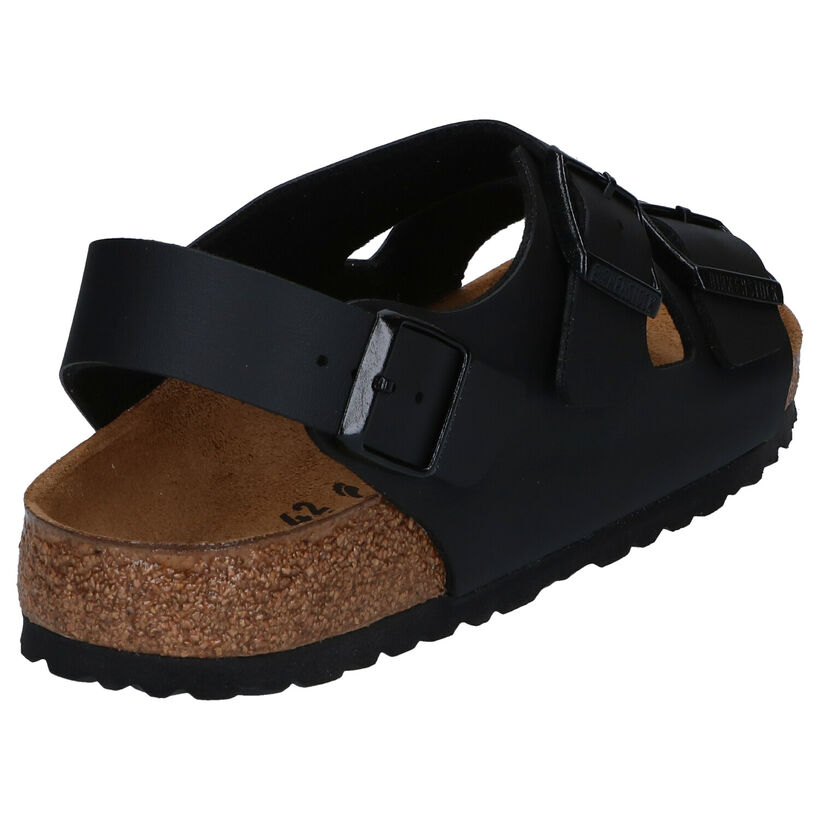 Birkenstock Milano Sandales en Noir en simili cuir (305410)