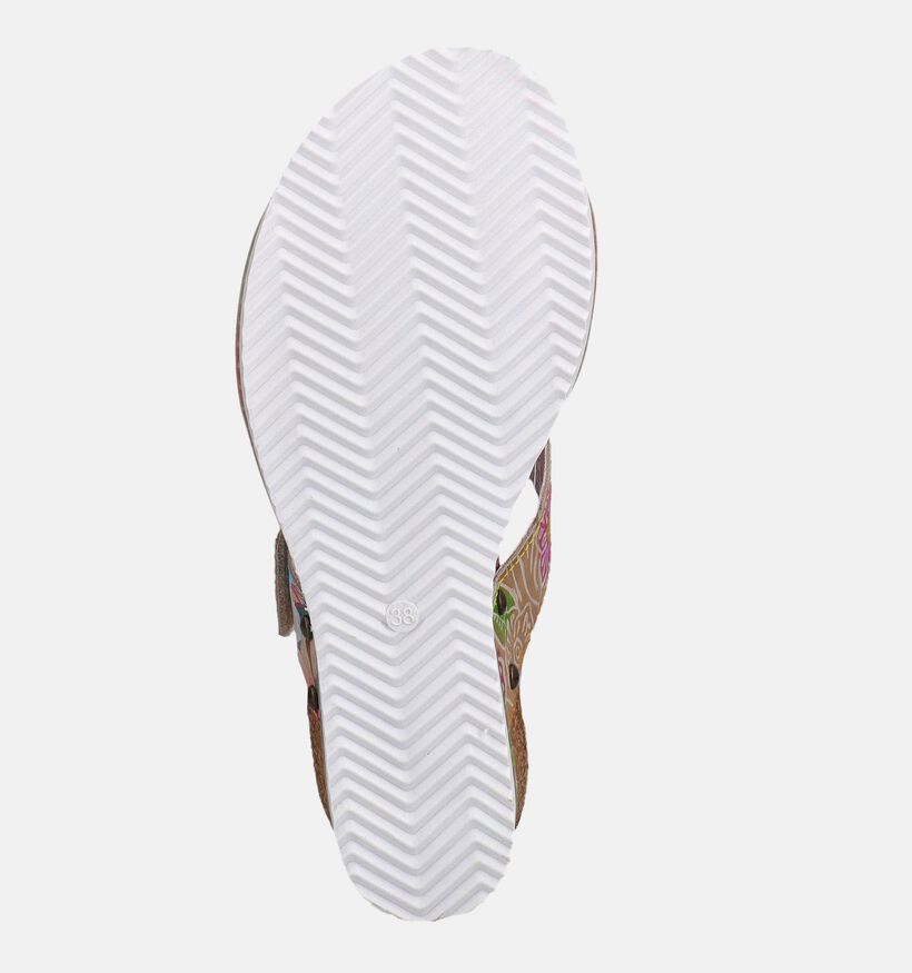 Laura Vita Bonito Bruine Slippers met Sleehak voor dames (373208)