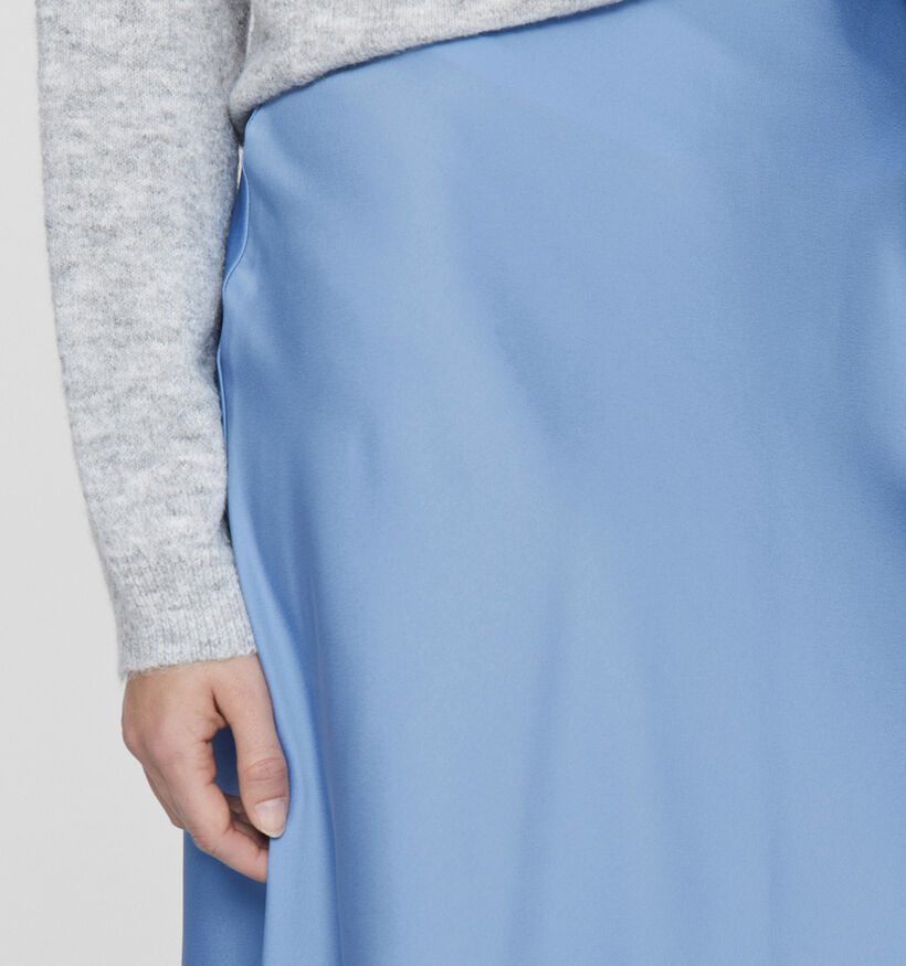 Vila Ellette Blauwe Satijnen Maxi rok voor dames (351759)