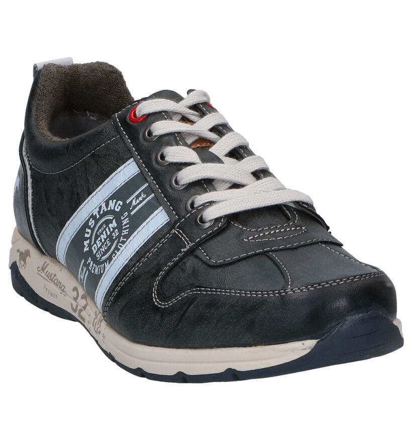 Mustang Chaussures plates en Gris foncé en simili cuir (294370)