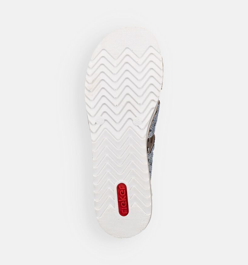 Rieker Antistress Lichtblauwe Slippers voor dames (370426)